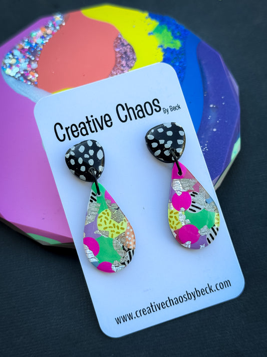 Perfectly Imperfect Polymer Clay Dangle Earrings