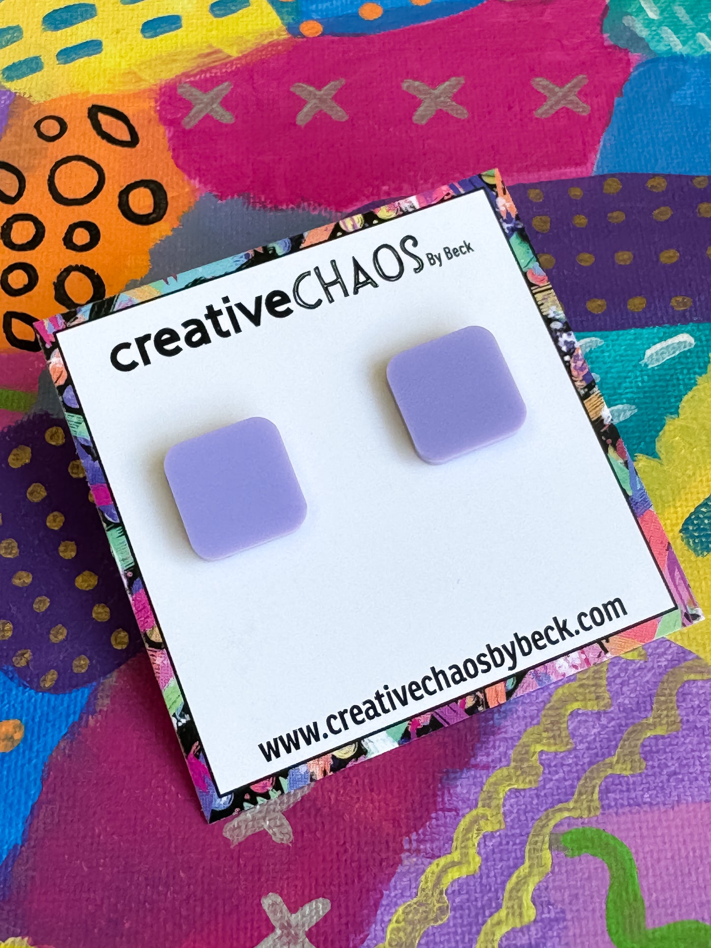 Acrylic Rounded Square Stud (22)