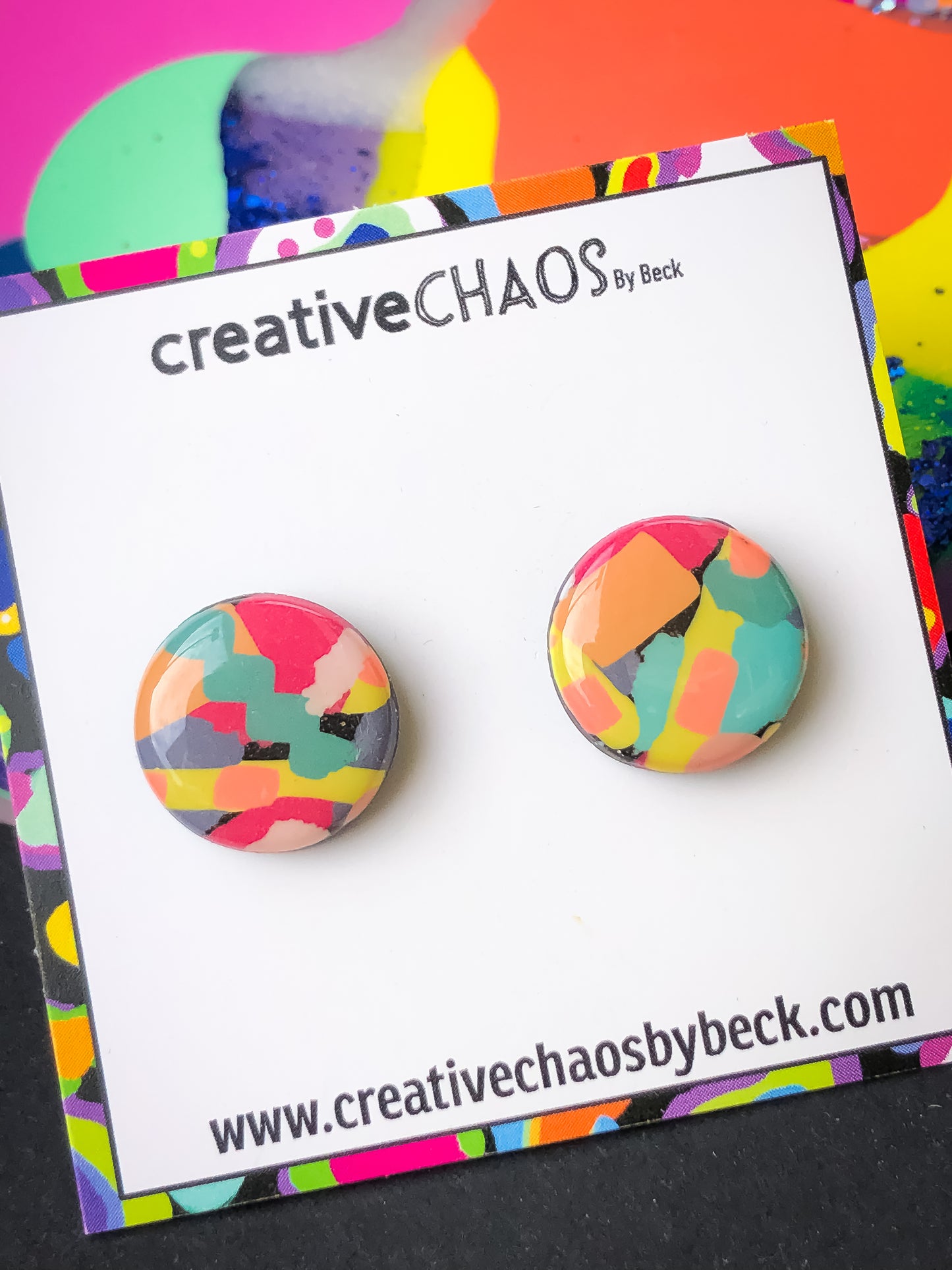 Gloss Clay Stud Earrings (60)