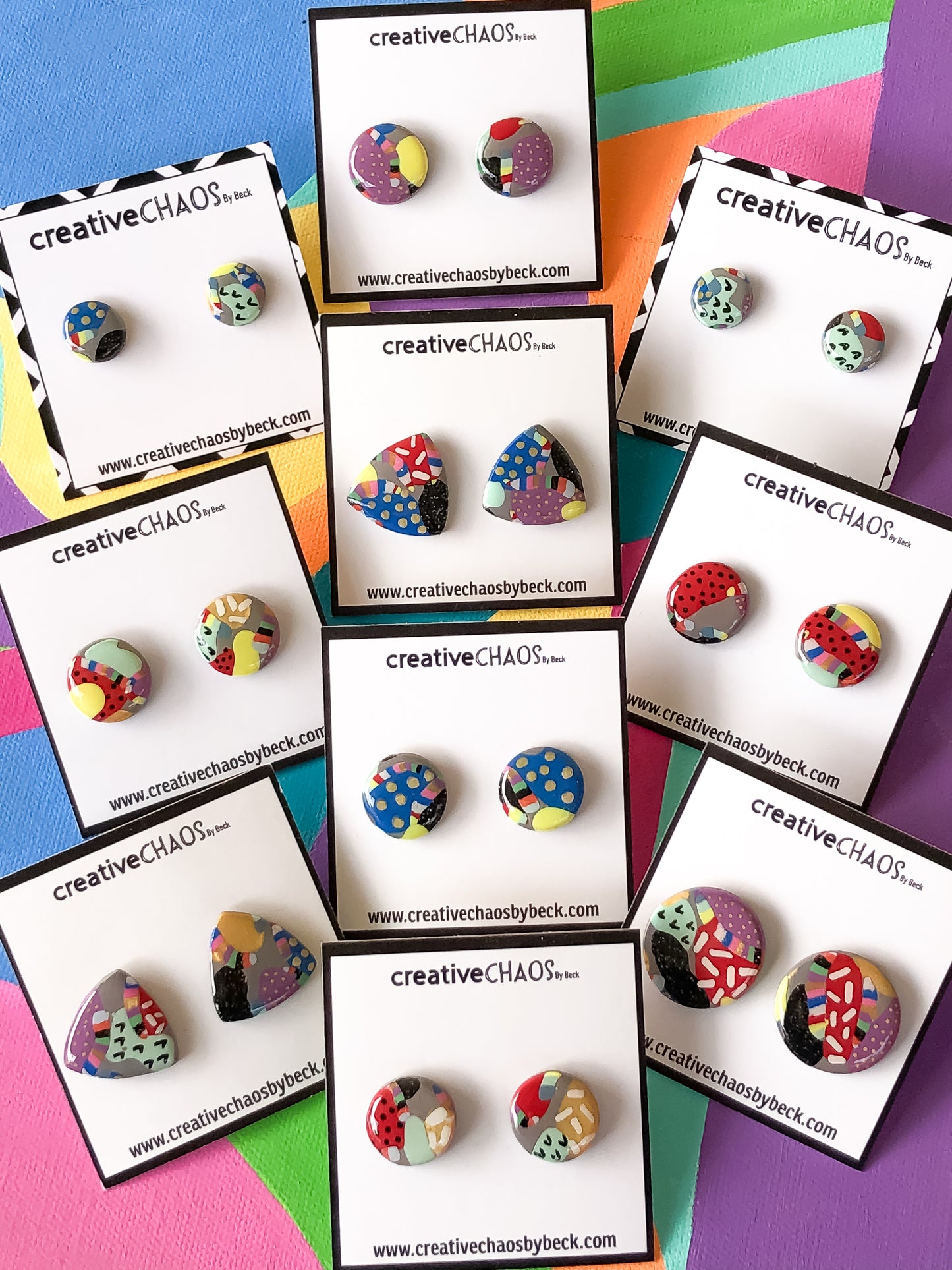 Mega Gloss Clay Stud Earring (7)