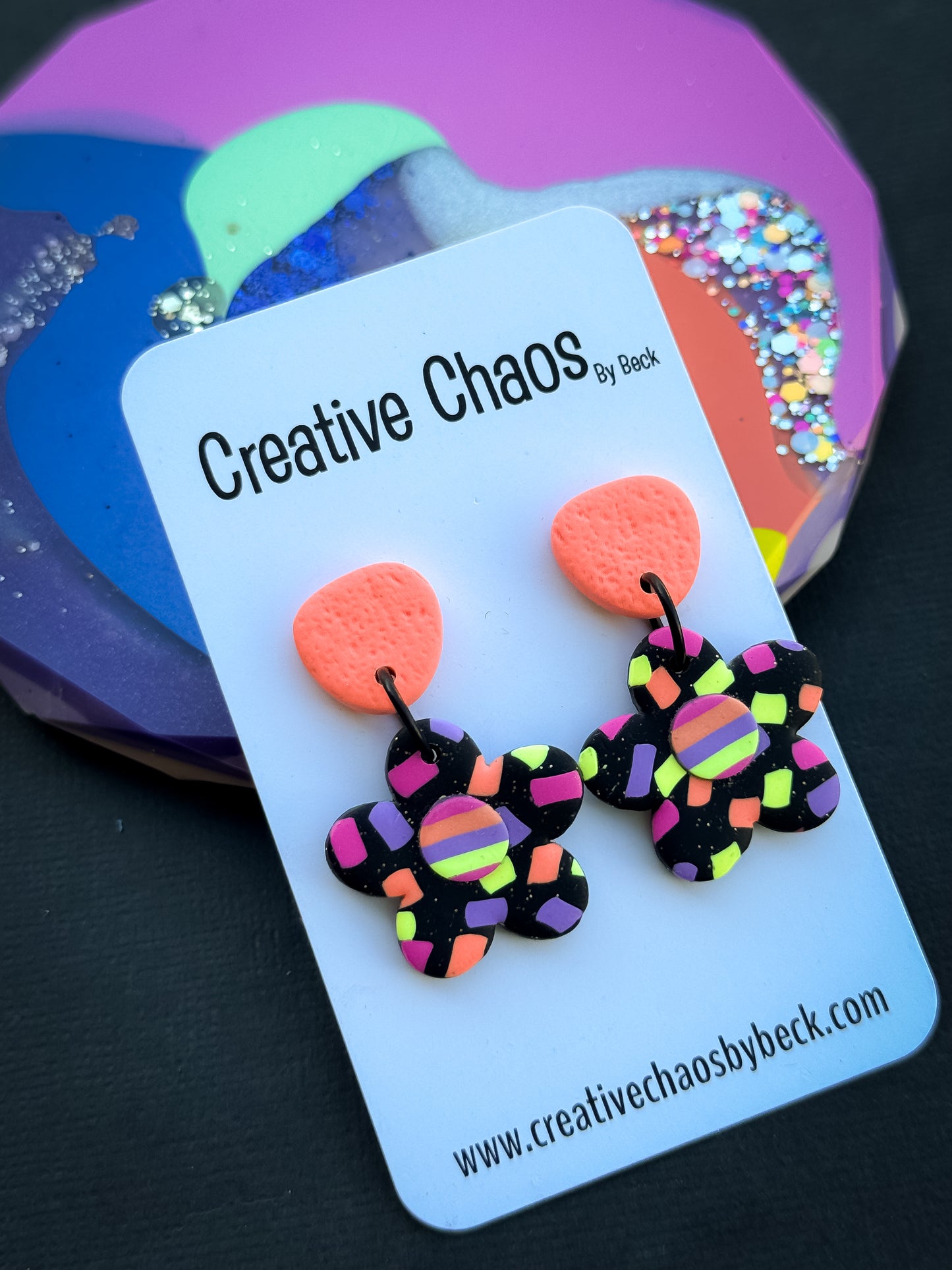 Polymer Clay Flower Dangle
