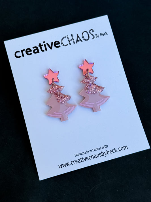 Resin Christmas Tree Dangle Earrings (24)