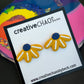 Polymer Clay 1/2 Flower Stud Earrings