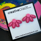 Polymer Clay 1/2 Flower Stud Earrings