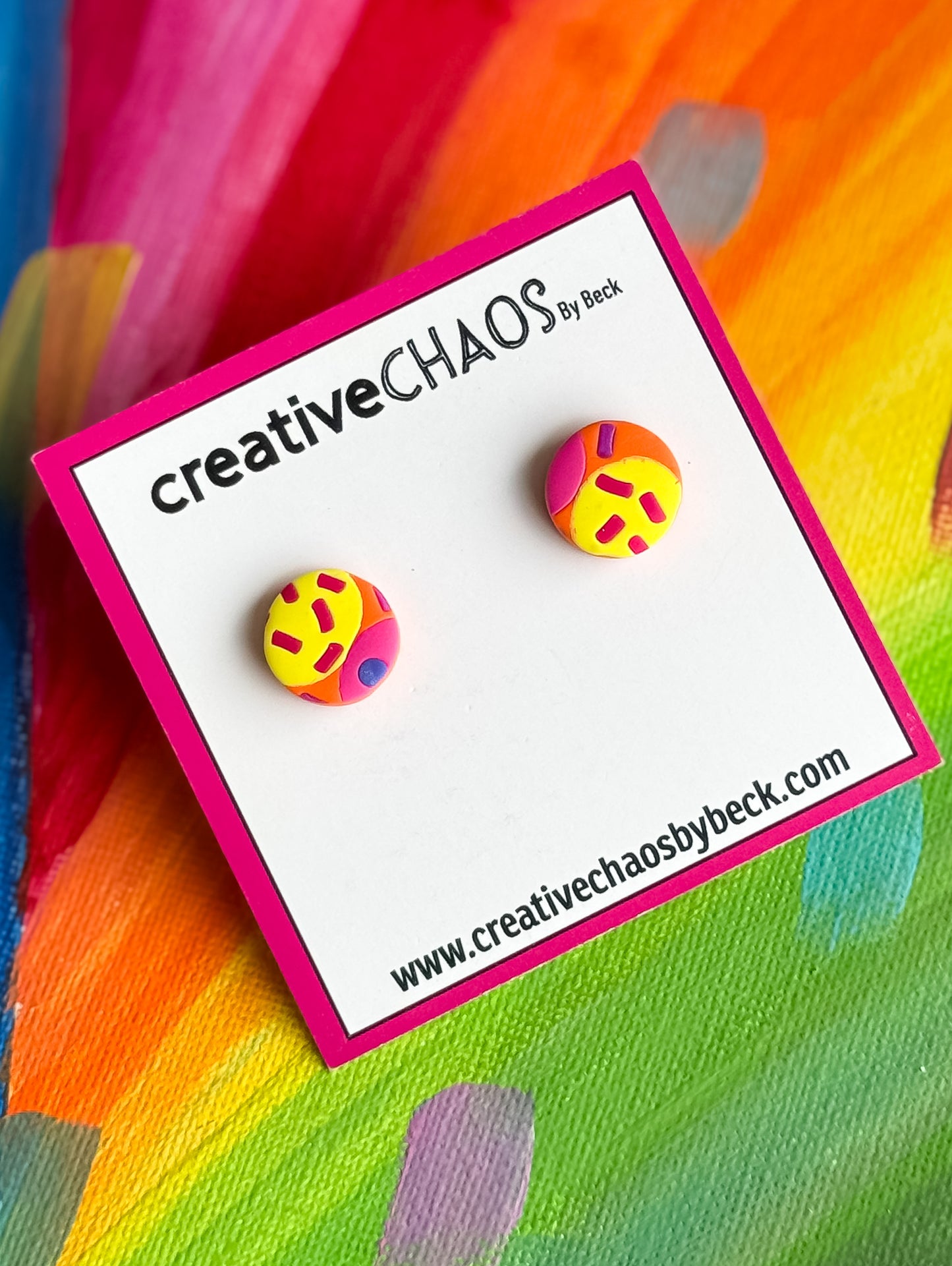 Polymer Clay Midi Stud Earrings