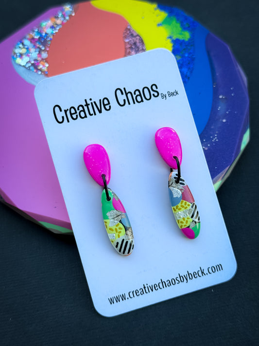 Perfectly Imperfect Polymer Clay Dangle Earrings