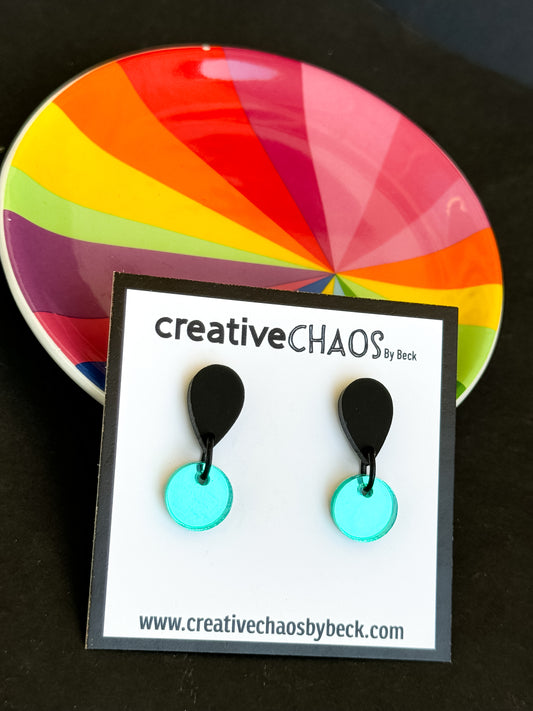 Chaos Acrylic Dainty Mirrored Dangle (35)