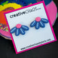 Polymer Clay 1/2 Flower Stud Earrings
