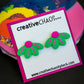 Polymer Clay 1/2 Flower Stud Earrings