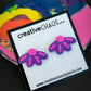 Polymer Clay 1/2 Flower Stud Earrings