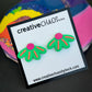 Polymer Clay 1/2 Flower Stud Earrings