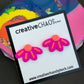 Polymer Clay 1/2 Flower Stud Earrings