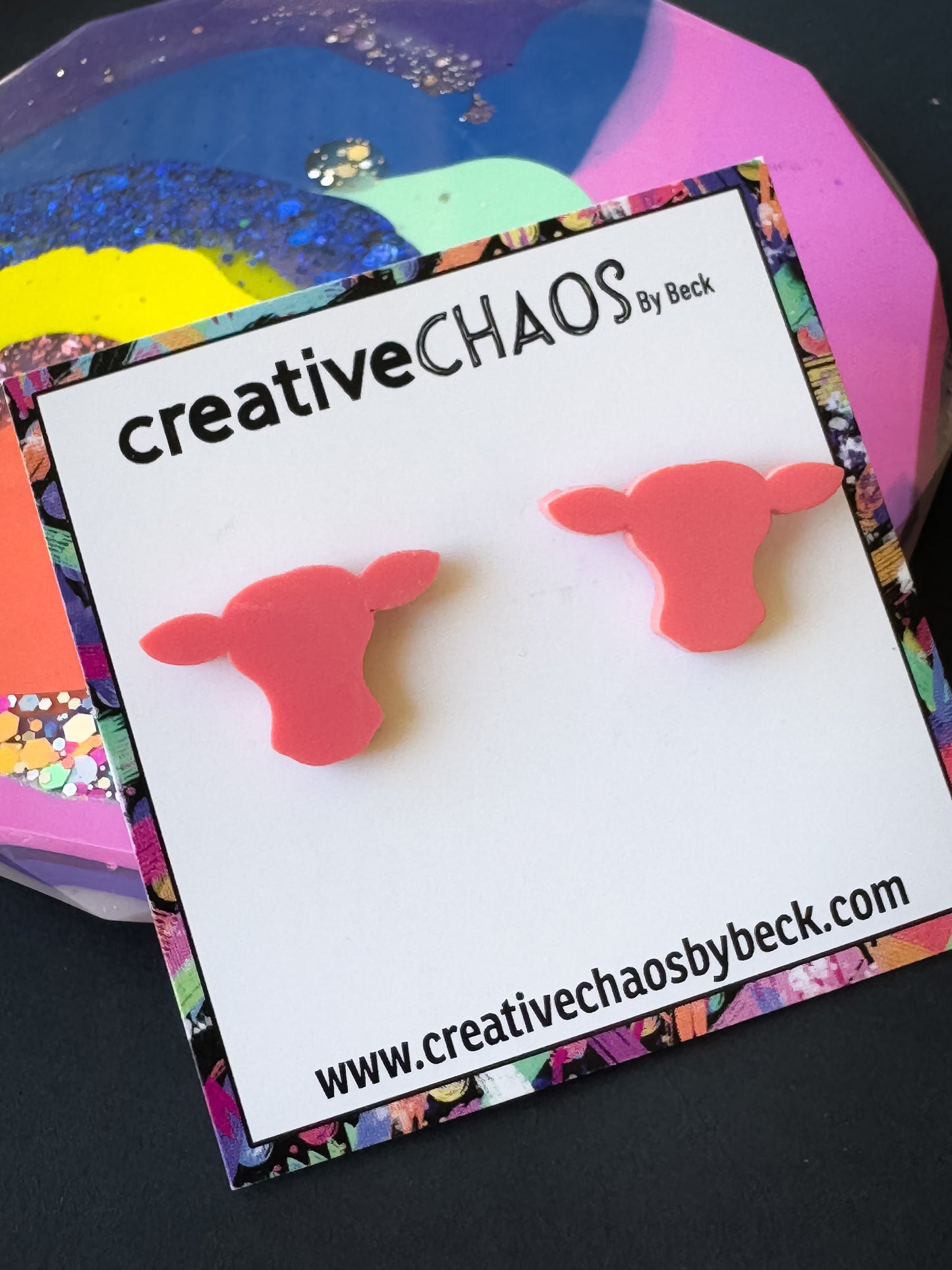 Cow Acrylic Stud (19)