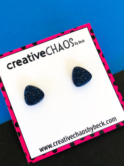 Chaos Rounded Triangle Stud Earrings