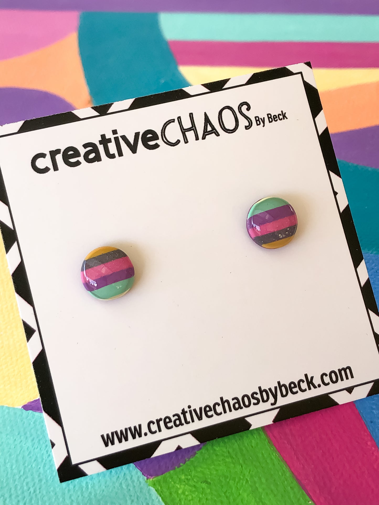 Gloss Clay Stud Earrings (13)