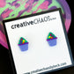 Cupcake Clay Studs Earrings (8)