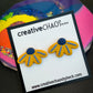 Polymer Clay 1/2 Flower Stud Earrings