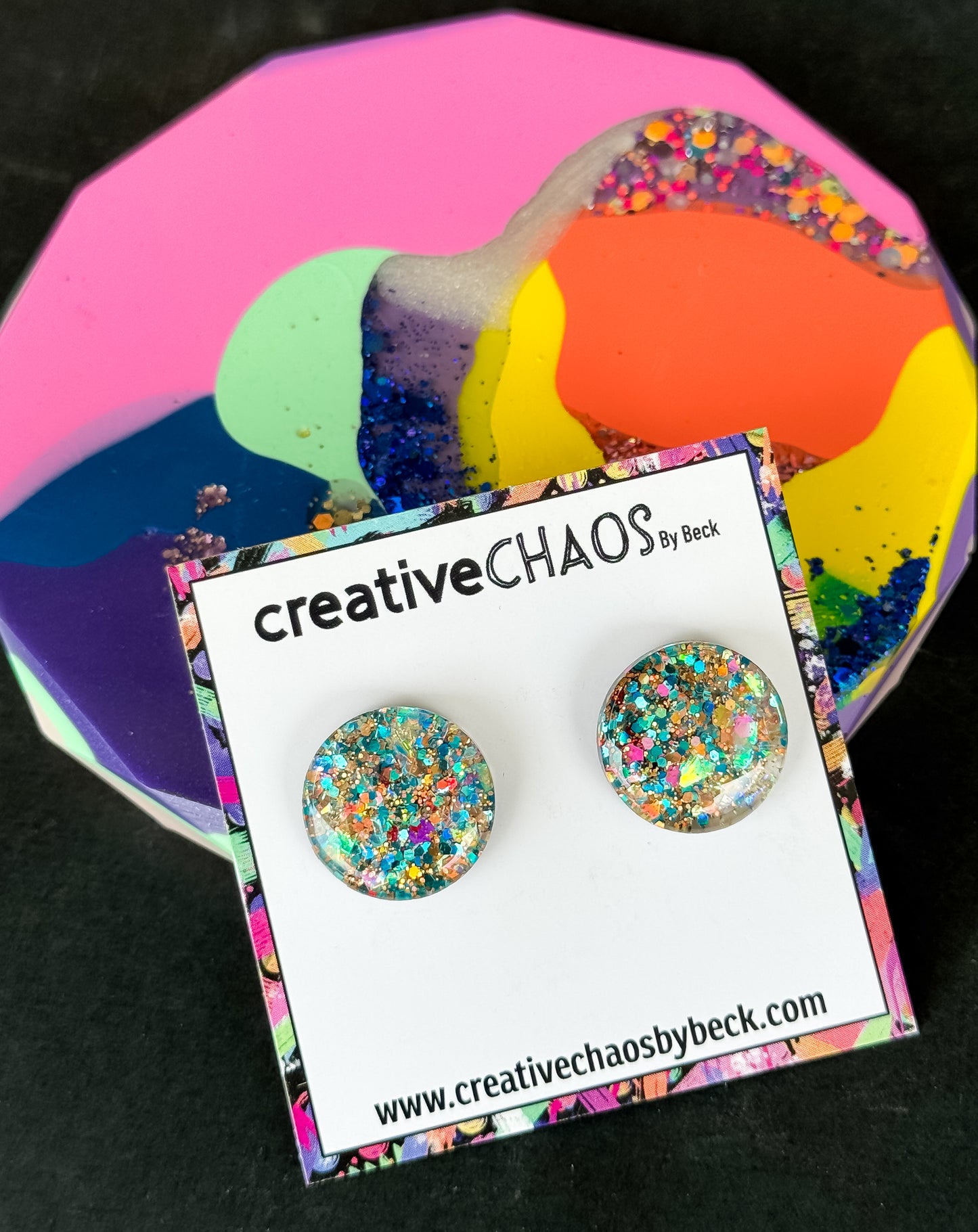 Glitter Medium Stud (12)