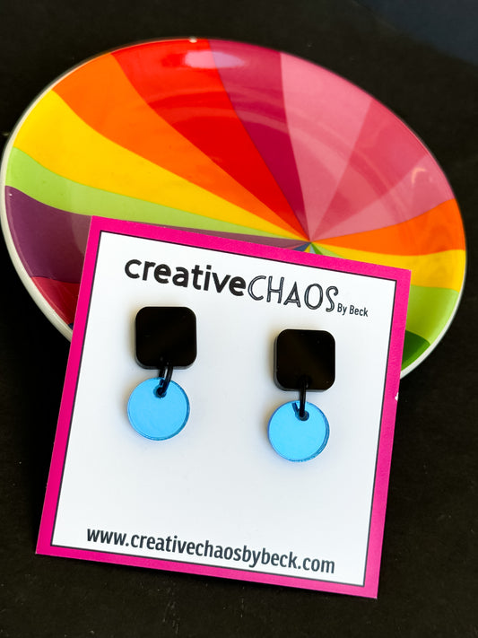 Chaos Acrylic Dainty Mirrored Dangle (26)