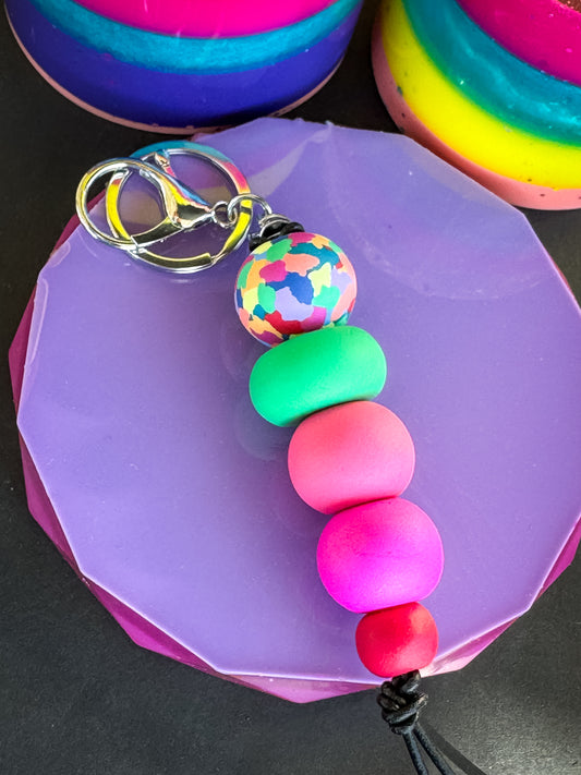 Chaos Polymer Clay Key/Bag Chain