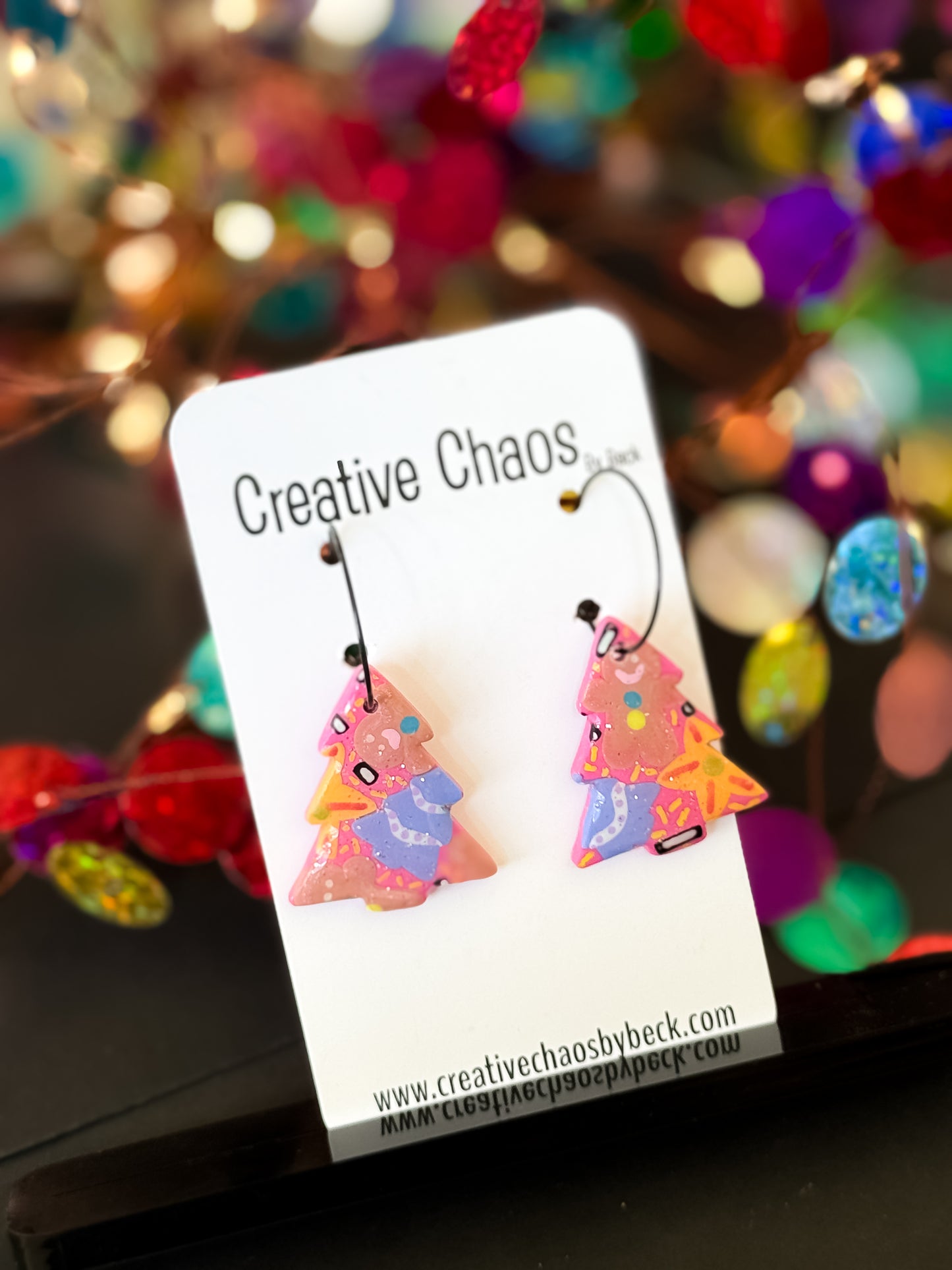 Christmas Tree Hoop Earrings (54)