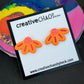 Polymer Clay 1/2 Flower Stud Earrings