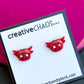 Polymer Clay Cow Stud Earrings