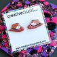 Polymer Clay Cowgirl Hat Stud Earring