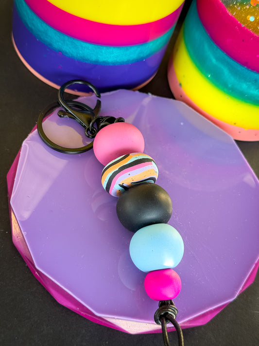 Chaos Polymer Clay Key/Bag Chain