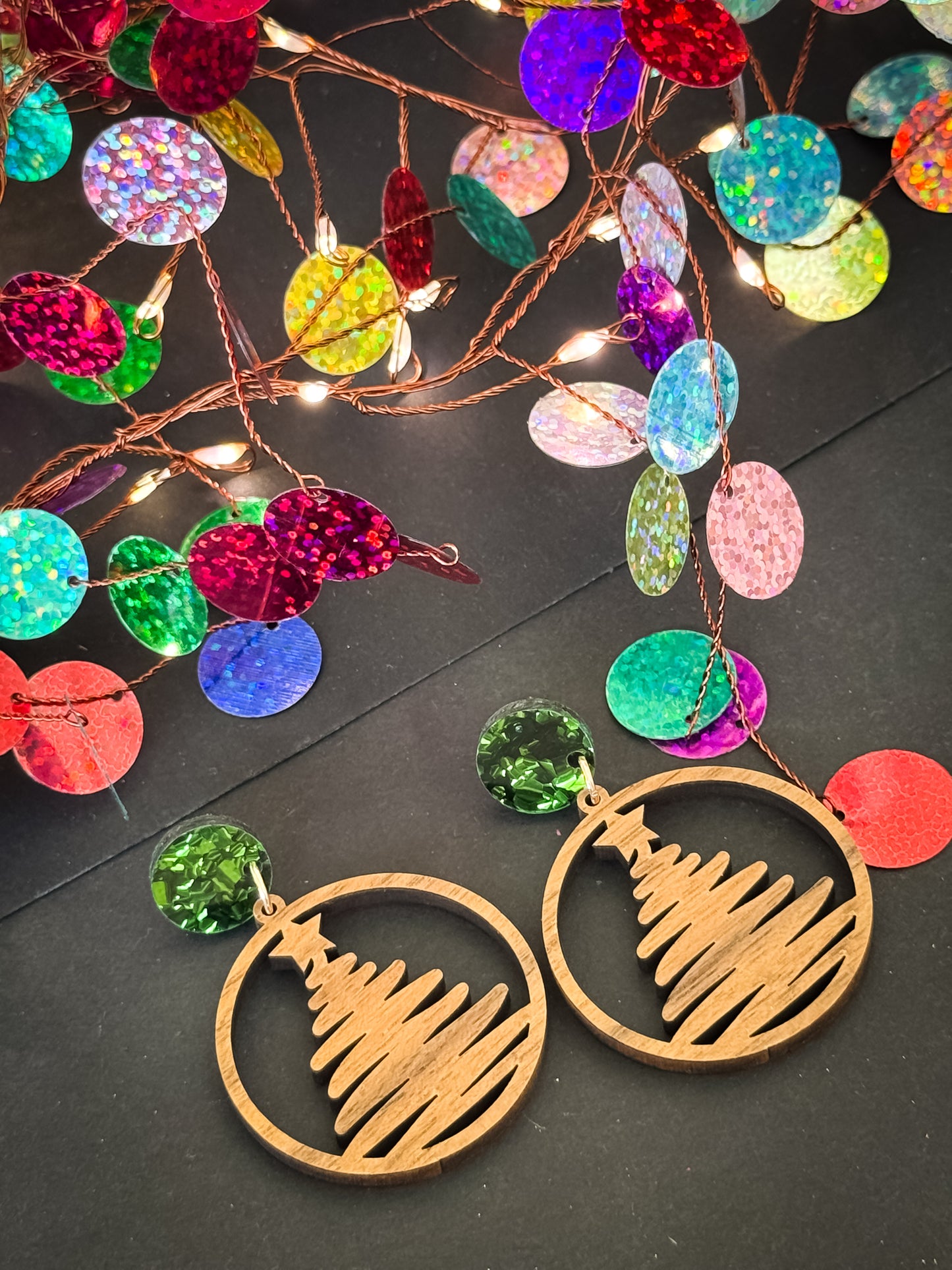 Christmas Tree Dangle Earrings(50)