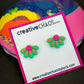 Polymer Clay Flower Stud Earrings