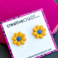 Polymer Clay Flower Stud Earrings