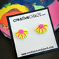 Polymer Clay Flower Stud Earrings