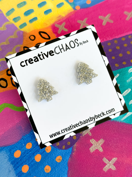 Glitter Christmas Tree Stud (9)