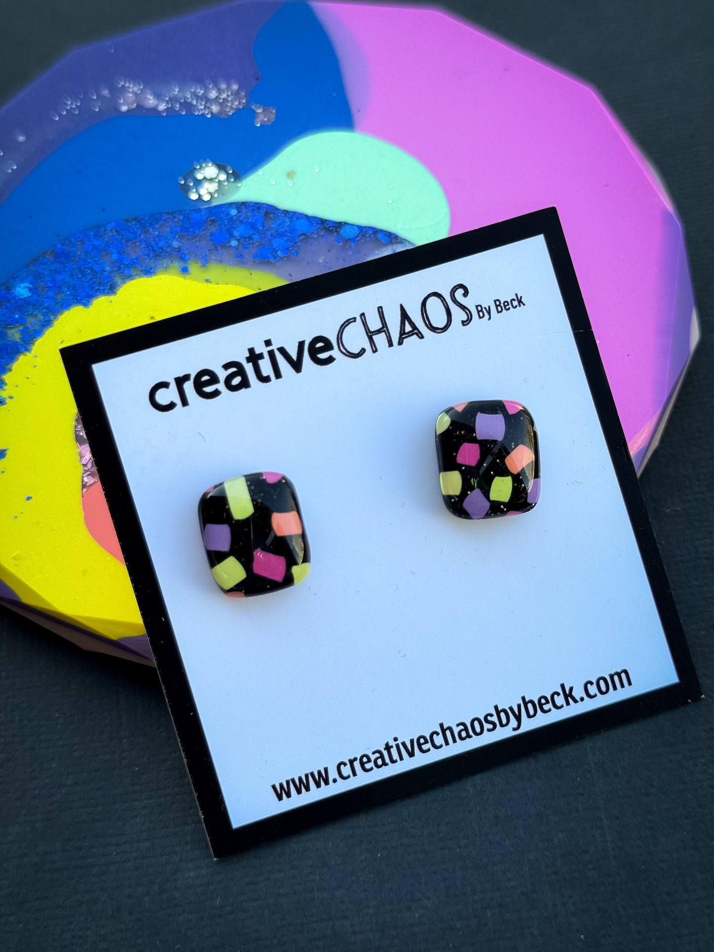 Gloss Clay Midi Stud Earrings (7)