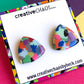 Rounded Triangle Resin Stud Earring