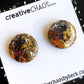Multi Coloured Glitter Medium Stud