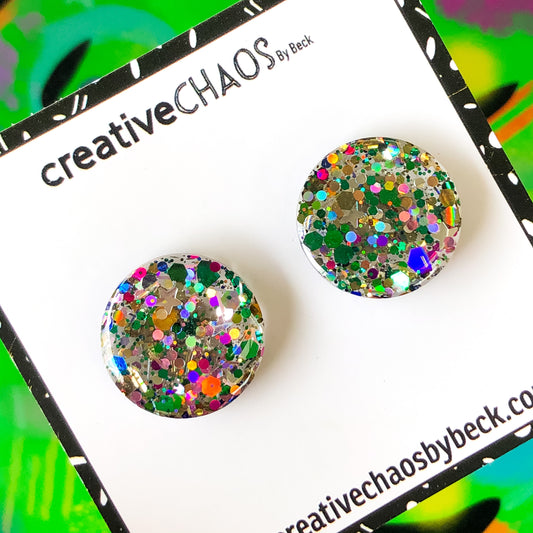 Glitter Medium Stud