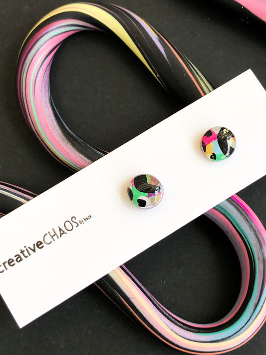 Colourful Leopard Mini Stud