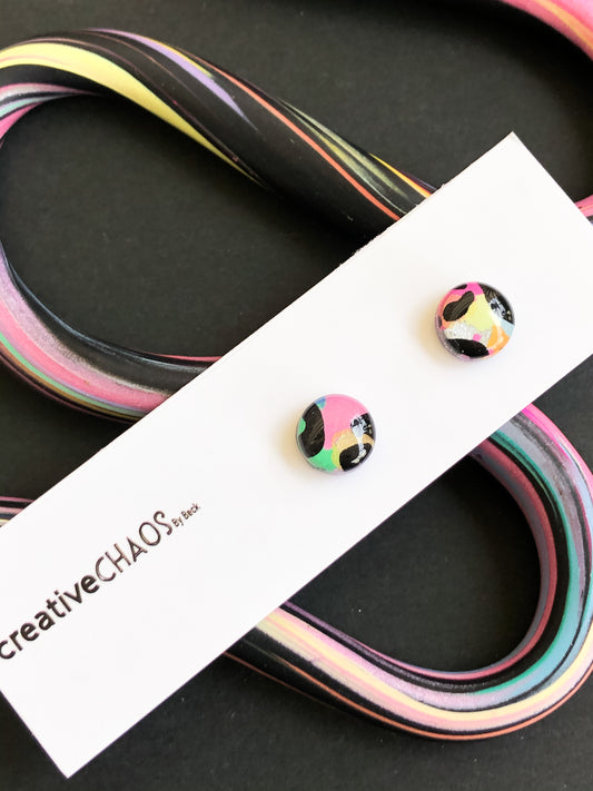 Colourful Leopard Mini Stud