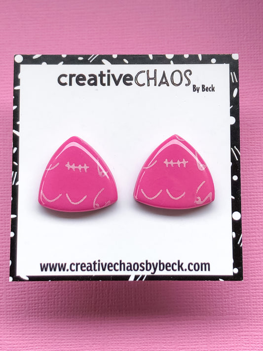 Conversation Starter Rounded Triangle Stud